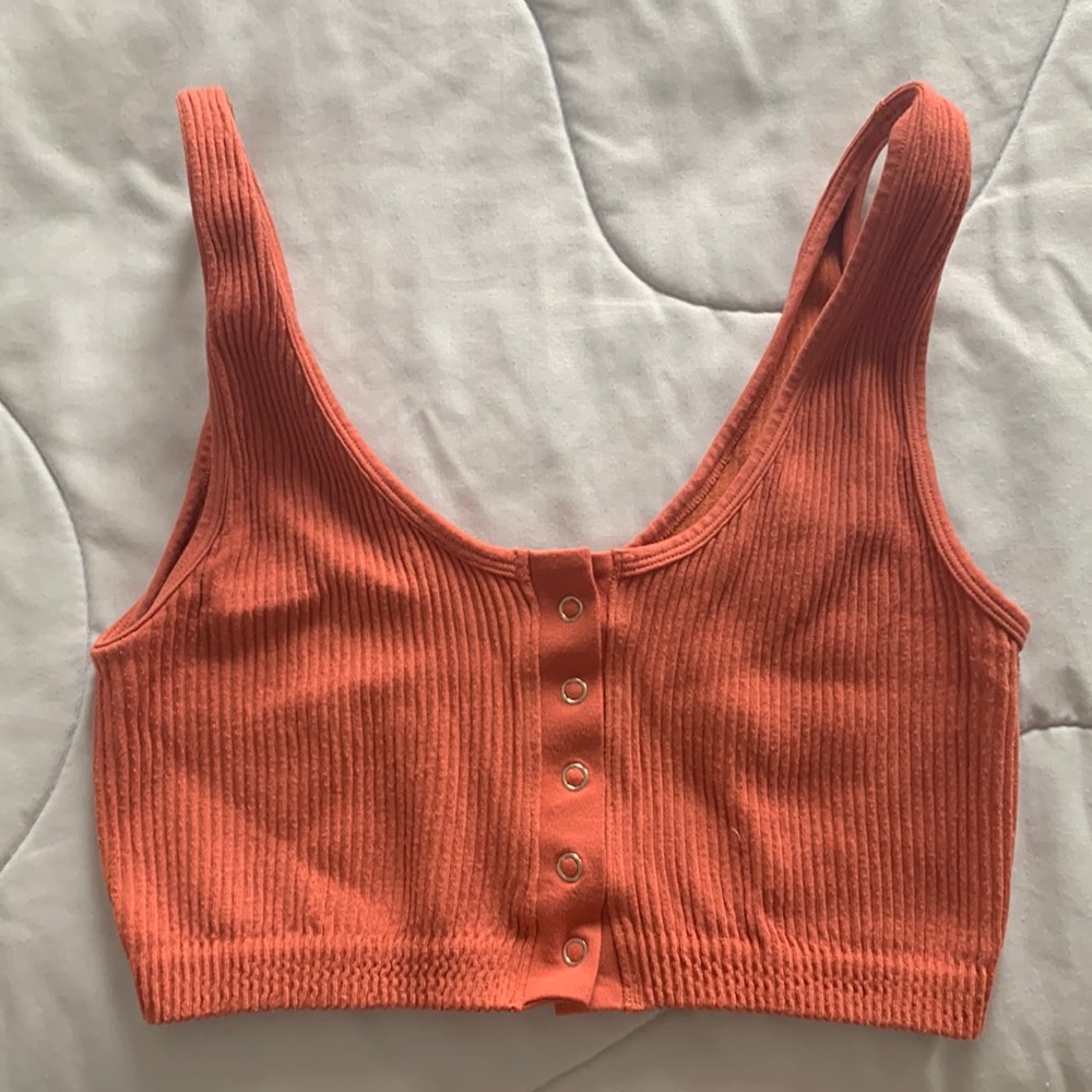 AERIE seamless snap front longline bralette